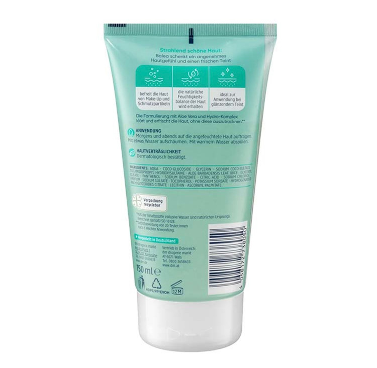 ژل شستشوی صورت پوست نرمال و مختلط باله آ مدل Aloe Vera